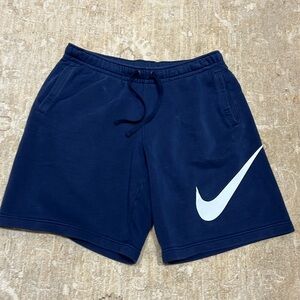 Nike Fleece Shorts. Navy. Size Large